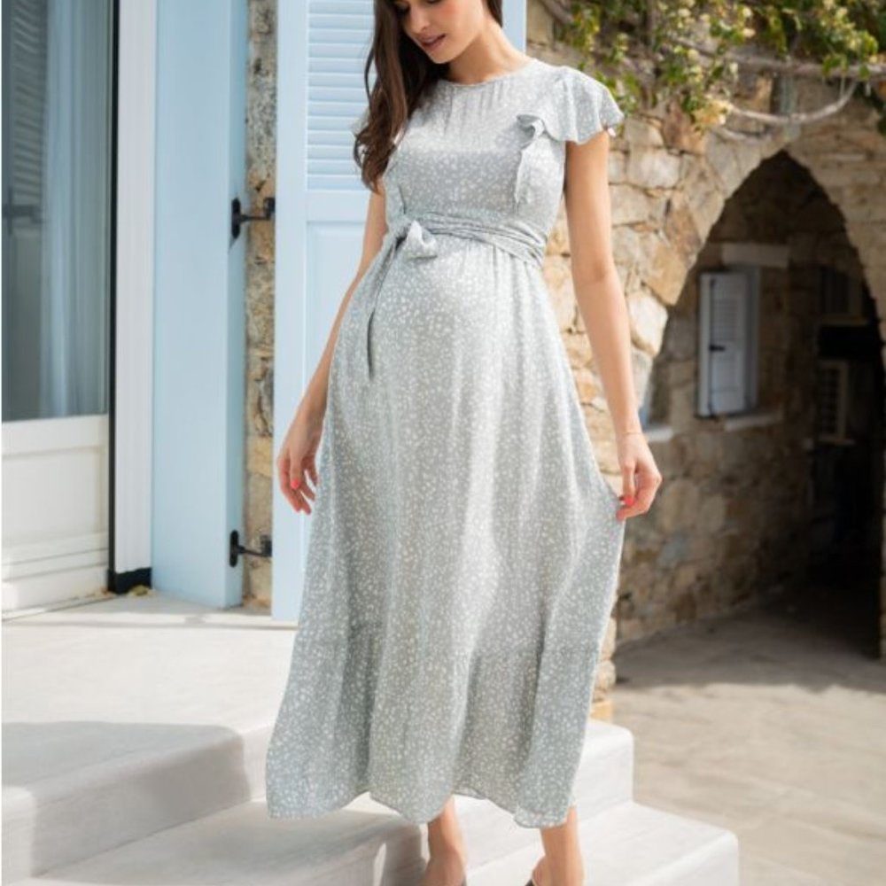 Beautiful Sage Nursing and Maternity Dress from Seraphine